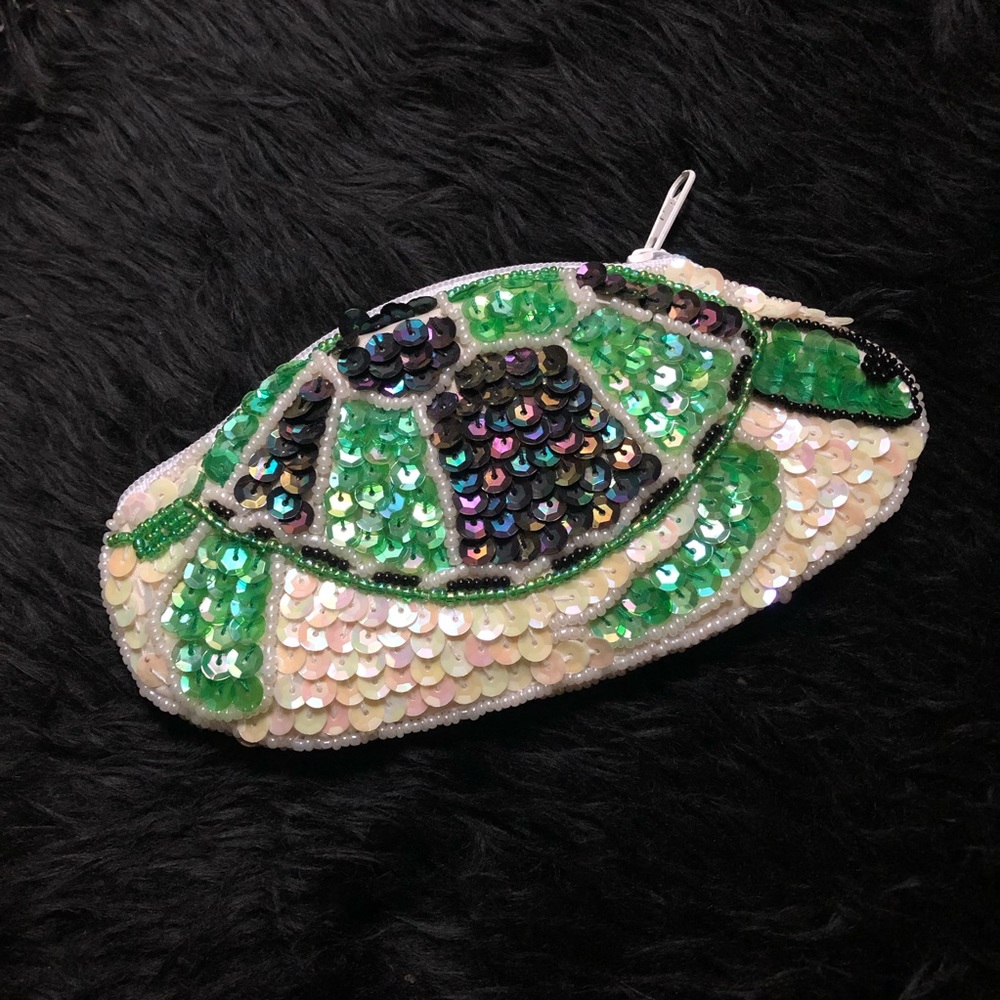 *4for$15* Sequin turtle zippered pouch